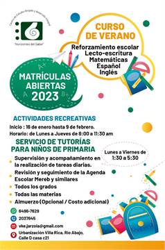 CURSO DE VERANO 2023 Y TUTORIA ESCOLAR