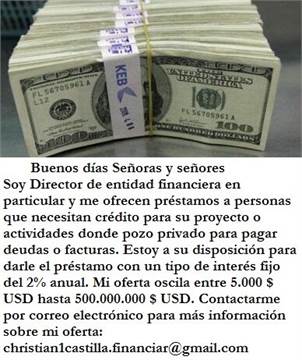 PRÉSTAMO INVERSIÓN Y FINANCIACIÓN Mi Whatsapp:+51977605471