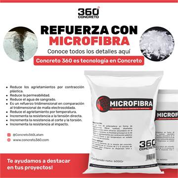  Microfibra de Alta Calidad: Refuerza tus pisos y losas de concreto 