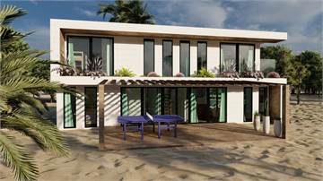 Cabañas frente al mar